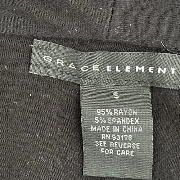 Grace Elements sz sm knit top zipper accent black - Picture 8 of 9